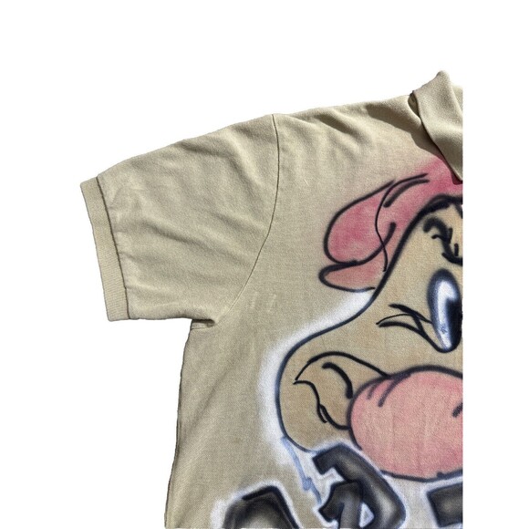 VTG Polo Ralph Lauren Polo Shirt Grumpy Seven Dwarfs Shirt XL Custom Airbrushed - Picture 3 of 9